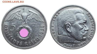 Германия. 5 рейхсмарок 1939 г. 4 шт. До 20.05.17. в 22:00. - DSG_2416.JPG