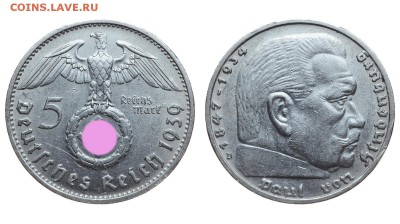 Германия. 5 рейхсмарок 1939 г. 4 шт. До 20.05.17. в 22:00. - DSG_2420.JPG