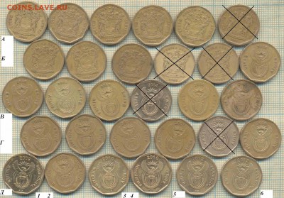 ЮАР 20 центов погодовка 1993-2012 гг., фикс-цена - юар 20 с фикс