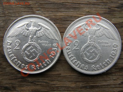 Серебро III Reich: двухмарочники 1937, 1938, 1939гг - P4220001.JPG