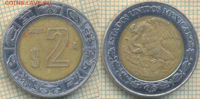 Мексика 2 песо 2007 г. , до 24.05.0018 г. 22.00 по Москве - Мексика 2 песо 2007  997