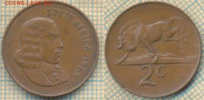 ЮАР 2 цента 1965 г., до 24.05.0018 г. 22.00 по Москве - ЮАР 2 цента 1965  999