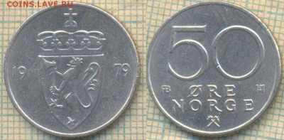 Норвегия 50 эре 1979 г. , до 24.05.0018 г. 22.00 по Москве - Норвегия 50эре  1979  1000