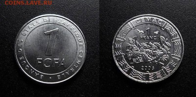 МОНЕТЫ МИРА 555 - Центральная Африка – 1 франк (2006) «Растения и плоды» №3-4-5-6-7