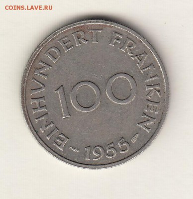Саарленд, 2 монеты 1954-55 до 22.05.18, 22:30 - #И-1012