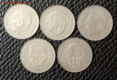 Лот монет Германии 2 марки, 5 штук. 23.05.18 - _20180518_182013.JPG