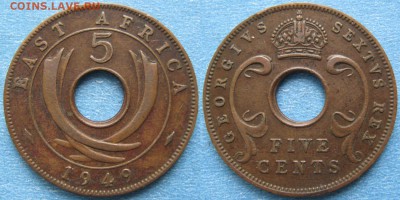 Брит Вост Африка 5 центов 1949 до 24-05-18 в 22:00 - Брит Вост Африка 5 центов 1949    8786