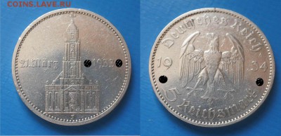 С 1р Третий рейх 5 марок Кирха дата Гамбург 13.05. 22-00 мск - mA8y8rlrqzU
