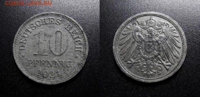 МОНЕТЫ МИРА 555 - Германия – 10 пфеннигов (1921) цинк №1