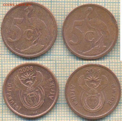 ЮАР 5 центов 2006,2008 г.,до 25.05.0018 г. 22.00 по Москве - Юар 5 центов 2006 8  983