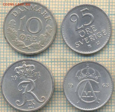 Дания 10 эре 1971 г. + , до 28.05.0018 г. 22.00 по Москве - Дан Шв 10 25 эре  984