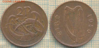 Ирландия 2 пенса 1980 г., до 28.05.0018 г. 22.00 по Москве - Ирландия 2 пенса 1980  990