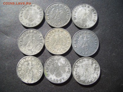 Пфенниги Германии, 3-й Рэйх (Цинк) - 35 шт. 28.05.2017-22.00 - Pfennigs-2 (7).JPG