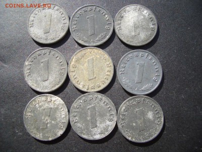 Пфенниги Германии, 3-й Рэйх (Цинк) - 35 шт. 28.05.2017-22.00 - Pfennigs-2 (6).JPG