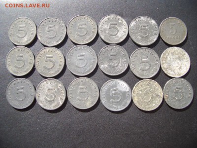 Пфенниги Германии, 3-й Рэйх (Цинк) - 35 шт. 28.05.2017-22.00 - Pfennigs-2 (2).JPG