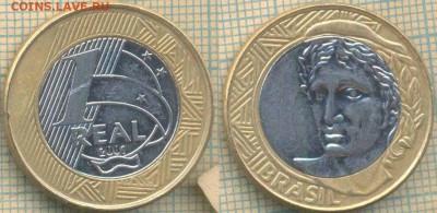 Бразилия 1 реал 2007 г., до 29.05.2018 г. 22.00 по Москве - Бразилия 1 реал 2007  1015