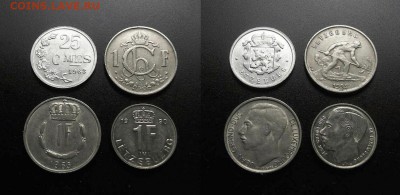 МОНЕТЫ МИРА 555 - Люксембург - набор (4 шт.) №001