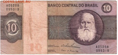 10 крузейро Бразилия 1970 г. до 29.05.18 г. в 23.00 - 019