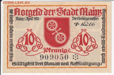 Нотгельд-Майнц 10 пфеннигов 1921 г. до  29.05 в 22.00 - IMG_20180523_0013