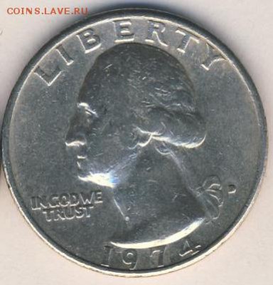 США, 4 монеты 1971-1974 до 27.05.18, 22:30 - #И-1056