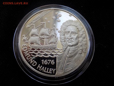 о-в Св. Елены 50 пенсов 2002 г. Парусник Галлей - 2 (2).JPG
