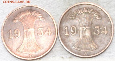 Германия 3 рейх 1 пфенниг 1934 .26. 05. 2018. в 22 - 00. - DSC_0107