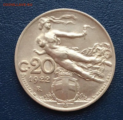 20 чентезимо 1922 Италии,до 27.05 - I5m83tI0w9M