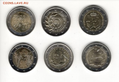 2 евровые монеты 2011, 2014. По фиксу 185 рублей - 2 евро, разные