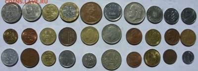 30 монет мира без повторов. Старт 150 рублей. - Лот 30 монет мира без повторов 1-2