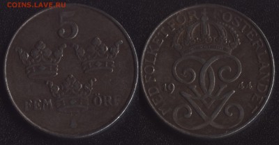Швеция 5 оре 1944 до 22:00мск 01.06.18 - Швеция 5 оре 1944