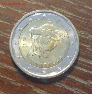ИТАЛИЯ - 2 евро 2016 Донателло до 1.06, 22.00 - Италия 2 е 2016 Донателло_1.JPG