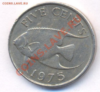 Бермудские о-ва 5 центов 1975 г. До 26.04.11 г. 20-00 МСК. - Бермуды