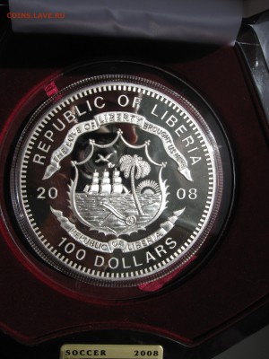 100 долларов 2008г. Либерия Чемпионат Европы по футболу 1КГ. - IMG_2561.JPG