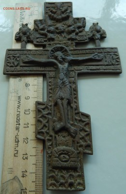 Крест распятие бронза, большой, XIX век - DSCN4855.JPG
