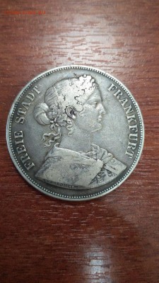 2 талера 1861 г Франкфурт Определение подлинности и цены - 2 талера 1961 Франкфурт 1