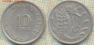 Сингапур 10 центов 1968 г., до 04.06.2018 г. 22.00 по Москве - Сингапур 10 центов 1968  1136
