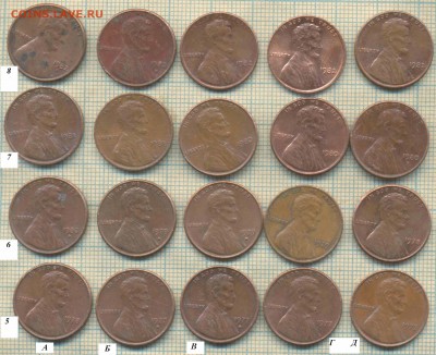 США 1 цент 1964-1981гг. , фикс цена от 5 руб. - цент2