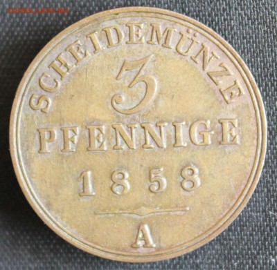 С РУБ.SCHAUMBURG LIPPE 3 Pfennig 1858г. до 7.06 в 22-00 - IMG_2920.JPG