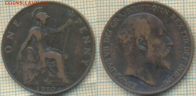 Великобритания 1 пенни 1910 г. , до 07.06.2018 г. 22.00 по М - Великобритания 1 пенни 1910  48