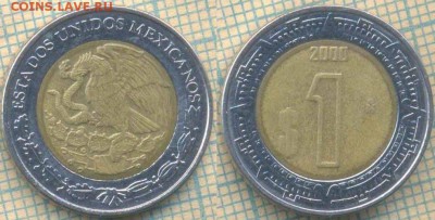 Мексика 1 песо 2000 г. , до 07.06.2018 г. 22.00 по Москве - Мексика 1 песо 2000  24