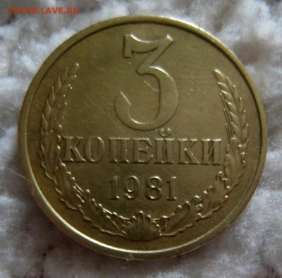 3 КОПЕЙКИ 1981г Шт 1.2 -А.И.Ф.189 (Лысая) до 06.06.18 22-00 - DSC03506