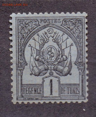 Тунис, герб, 1888г, гашеная, до 06.06.18 22:00 МСК - тунис пушки