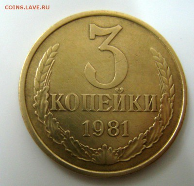 3 КОПЕЙКИ 1981г Шт 1.2 -А.И.Ф.189 (Лысая) до 06.06.18 22-00 - DSC03532