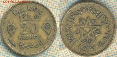 Марокко 20 франков 1952 г., до 11.06.2018 г. 22.00 по Москве - Марокко 20 франков 1952  1185
