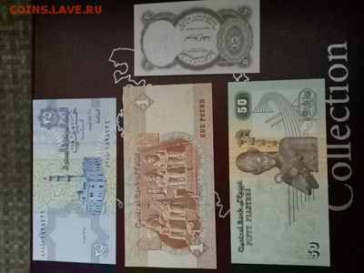 банкноты египта 4шт UNC до 08,06,18 до 22,00 - 20180605_140000
