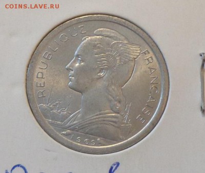 РЕЮНЬОН - 1 франк 1969 АЦ до 12.06, 22.00 - о-в Реюньон 1 фр_2