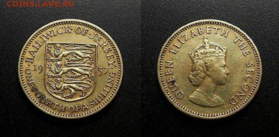 МОНЕТЫ МИРА 555 - Джерси - 0,25 шиллинга (1957) №4-2