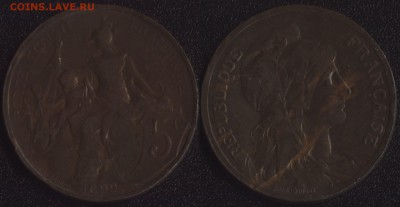 Франция 5 сантим 1899 до 22:00мск 14.06.18 - Франция 5 сантим 1899 -65