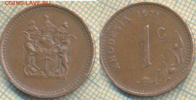 Родезия 1 цент 1971 г., до 14.06.2018 г. 22.00 по Москве - Родезия 1 цент 1971  1244
