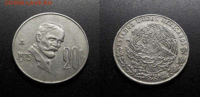 МОНЕТЫ МИРА 555 - Мексика – 20 сентаво (1975)